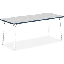 Lorell Classroom Rectangular Activity Tabletop - Gray Nebula Rectangle, High Pressure Laminate (HPL) Top - 72" Table Top Width x 30" Table Top Depth x 1.13" Table Top Thickness - Assembly Required