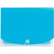 Smead Letter Expanding File - 8 1/2" x 11" - 12 Pocket(s) - 12 Divider(s) - Multi-colored, Teal, Clear - 1 Each