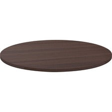 Lorell Espresso Laminate Conference Table - Espresso Round Top - 1" Table Top Thickness x 42" Table Top Diameter - Assembly Required