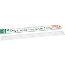 Pacon Dry Erase Sentence Strips - 3"H x 24"W - 1.5" Ruled - Dry Erase - 30 Strips/Pack - White