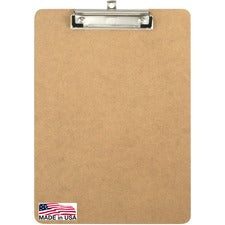 Officemate Low-profile Clipboard - 1" Clip Capacity - 9" x 12 1/2" - Hardboard - Brown - 1 Each
