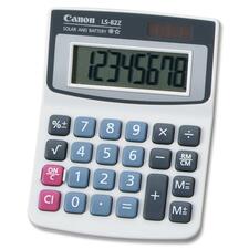 Canon LS82Z Handheld Calculator - Big Display, Large Plastic Keytop - 8 Digits - LCD - Battery/Solar Powered - 0.3" x 3.5" x 4.4" - 1 Each
