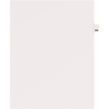 Avery&reg; Side Tab Individual Legal Dividers - 25 x Divider(s) - Side Tab(s) - 256 - 1 Tab(s)/Set - 8.5" Divider Width x 11" Divider Length - Letter - 8.50" Width x 11" Length - White Paper Divider - 1