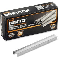 Bostitch PowerCrown Premium Staples - 210 Per Strip - 1/4" Leg - 1/2" Crown - Chisel Point - Silver - High Carbon Steel - 1.1" Height x 0.5" Width0.3" Length - 5000 / Box