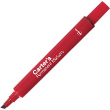 Avery&reg; Permanent Markers - Large Desk-Style Size - Chisel Marker Point Style - Red - 1 Each