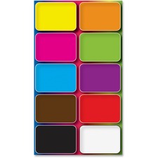 Ashley Colors Design Mini Whiteboard Eraser - 2" Width x 1.50" Length - Lightweight, Comfortable Grip - Multicolor - 10 / Pack