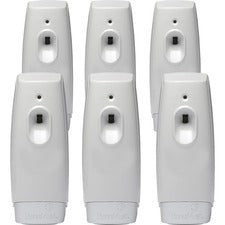 TimeMist Settings Air Freshener Dispenser - 0.13 Hour, 0.25 Hour, 0.50 Hour - 2 x AA Battery - 6 / Carton - White