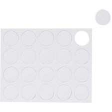 MasterVision Magnetic Color Coding Dots - 3/4" Diameter - Round - White - Vinyl - 20 / Pack