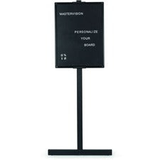 MasterVision Contemporary Standing Letter Board - 36" Height x 24" Width - Black Surface - Black Frame - 1 Each - 63" x 23" x 19"