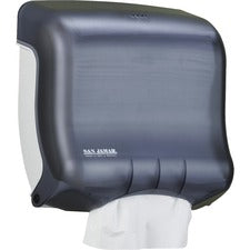 San Jamar UltraFold Towel Dispenser - C Fold, Multifold Dispenser - 240 x Sheet C Fold, 400 x Sheet Multifold - 11.5" Height x 11.5" Width x 6" Depth - Pearl Black - 1 Each