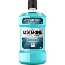 LISTERINE&reg; Cool Mint Antiseptic Mouthwash - For Bad Breath, Cleaning - Cool Mint - 1.06 quart - 6 / Carton