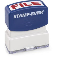 Trodat Pre-inked FILE Message Stamp - Message Stamp - "FILE" - 0.56" Impression Width x 1.69" Impression Length - Red - 1 Each