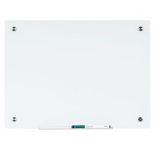 Bi-silque Magnetic Glass Dry Erase Board - 24" (2 ft) Width x 36" (3 ft) Height - White Glass Surface - Rectangle - Horizontal/Vertical - 1 Each