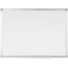 Bi-silque Ayda Porcelain Dry Erase Board - 36" (3 ft) Width x 48" (4 ft) Height - White Porcelain Surface - Aluminum Frame - Rectangle - Horizontal/Vertical - 1 Each