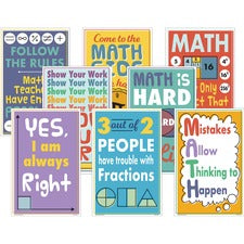 Teacher Created Resources Math Fun Posters - 11" Width x 17" Height - Multi