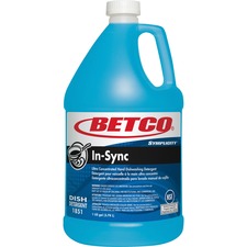 Betco Symplicity In-Sync Dishwashing Detergent - Concentrate Liquid - 128 fl oz (4 quart) - Fresh Ozonic Scent - 1 Each - Blue