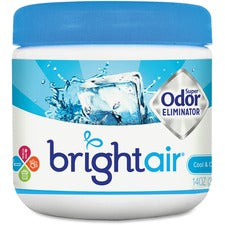 Bright Air Super Odor Eliminator Air Freshener - Gel - 450 ft� - 14 fl oz (0.4 quart) - Cool, Clean - 60 Day - 1 Each
