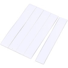 MasterVision 6" Magnetic Dry Erase Strips - 0.88" Length x 6" Width - 25 / Pack - White