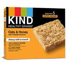 KIND Healthy Grains Bars - Trans Fat Free, Gluten-free, Low Sodium, Cholesterol-free - Coconut - 15 / Box