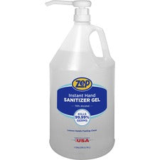 Zep Hand Sanitizer Gel - Clean Scent - 1 gal (3.8 L) - Pump Dispenser - Kill Germs - Hand - Clear - Residue-free - 1 Each