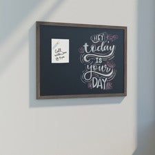 U Brands Decor Magnetic Chalkboard - 47" Width x 35" Height - Rustic Wood Frame - Horizontal/Vertical - 1 Each