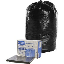 Stout Insect Repellent Trash Liners - 30 gal Capacity - 51.18 mil (1300 Micron) Thickness - Black - 10/Box - Multipurpose