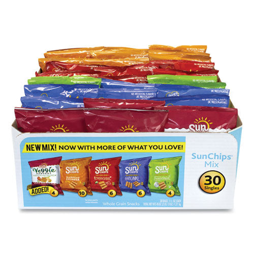 Sun Chips Variety Mix, Assorted Flavors, 1.5 Oz Bags, 30 Bags/box, Ships In 1-3 Business Days