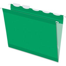 Ready-tab Colored Reinforced Hanging Folders, Letter Size, 1/5-cut Tabs, Bright Green, 25/box