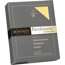 Parchment Specialty Paper, 24 Lb Bond Weight, 8.5 X 11, Gold, 500/ream