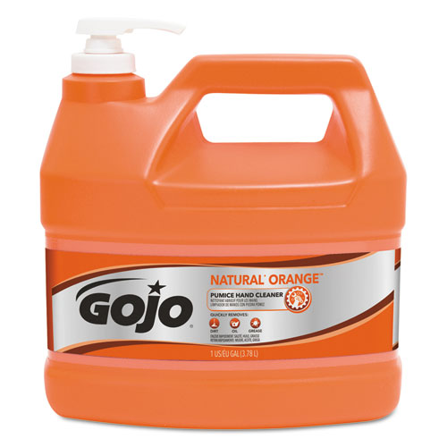 Natural Orange Pumice Hand Cleaner, Citrus, 0.5 Gal Pump Bottle, 4/carton