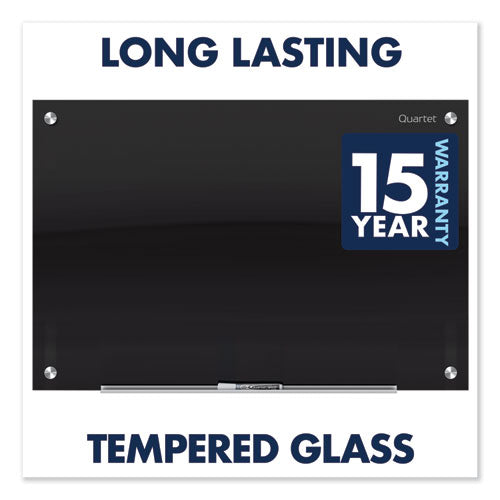 Infinity Glass Marker Board, 72 X 48, Black Surface
