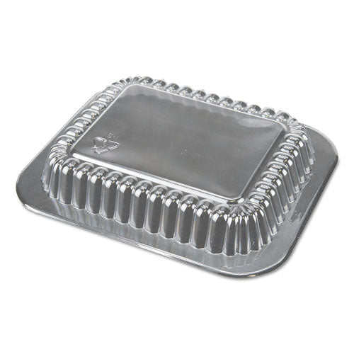 Dome Lids For 12.63 X 10.5 Oblong Containers, 1.5" Half Size Steam Table Pan Lid, Low Dome, Clear, Plastic, 100/carton