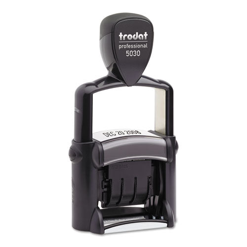 Professional Date Stamp, Self-inking, 1.63" X 0.38", Black