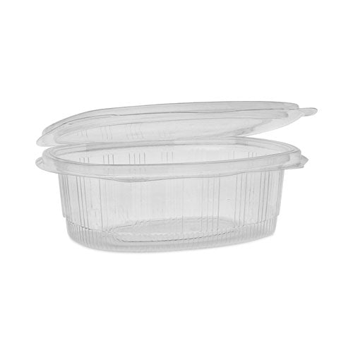 Earthchoice Recycled Pet Hinged Container, 24 Oz, 7.38 X 5.88 X 2.38, Clear, Plastic, 280/carton