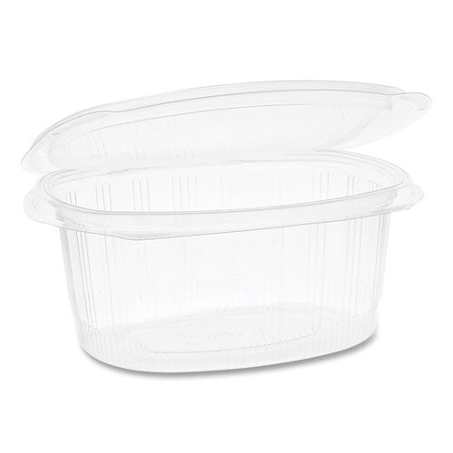 Earthchoice Recycled Pet Hinged Container, 24 Oz, 7.38 X 5.88 X 2.38, Clear, Plastic, 280/carton