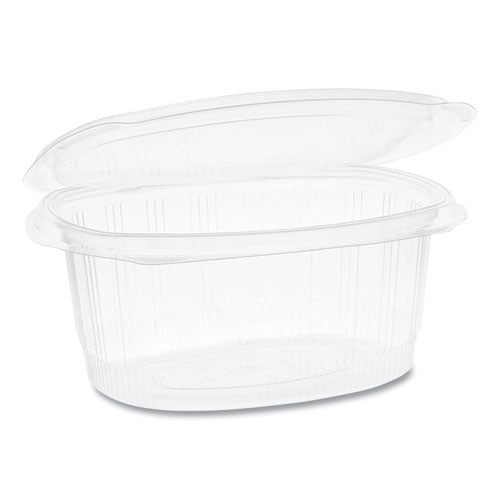 Earthchoice Recycled Pet Hinged Container, 24 Oz, 7.38 X 5.88 X 2.38, Clear, Plastic, 280/carton