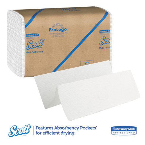 Essential Multi-fold Towels, Absorbency Pockets, 1-ply, 9.2 X 9.4, White, 250/pack, 16 Packs/carton