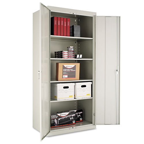 Assembled 42" High Heavy-duty Welded Storage Cabinet, Two Adjustable Shelves, 36w X 18d, Light Gray