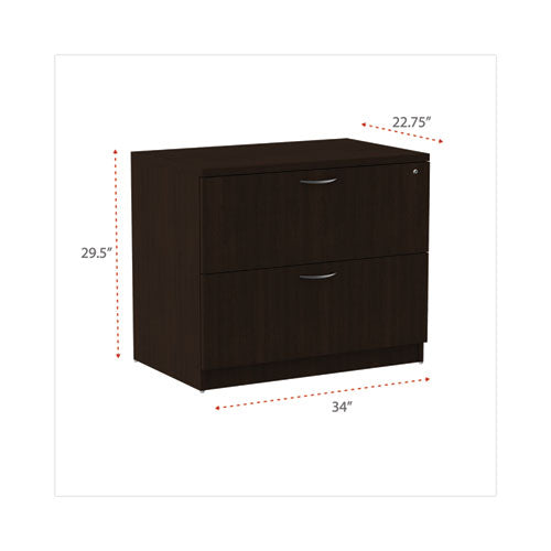 Alera Valencia Series Lateral File, 2 Legal/letter-size File Drawers, Espresso, 34" X 22.75" X 29.5"