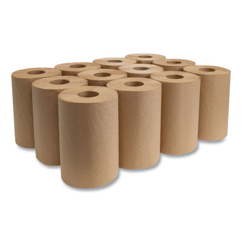 Morsoft Universal Roll Towels, 8" X 350 Ft, Brown, 12 Rolls/carton