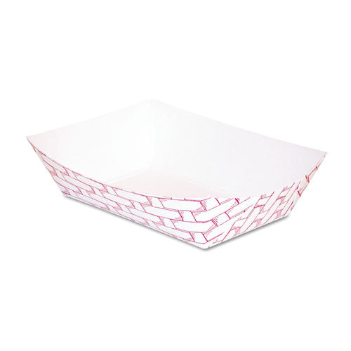 Paper Food Baskets, 0.5 Lb Capacity, Red/white, 1,000/carton