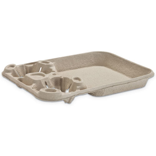 Strongholder Molded Fiber Cup/food Tray, 8 Oz To 22 Oz, Four Cups, Beige, 250/carton