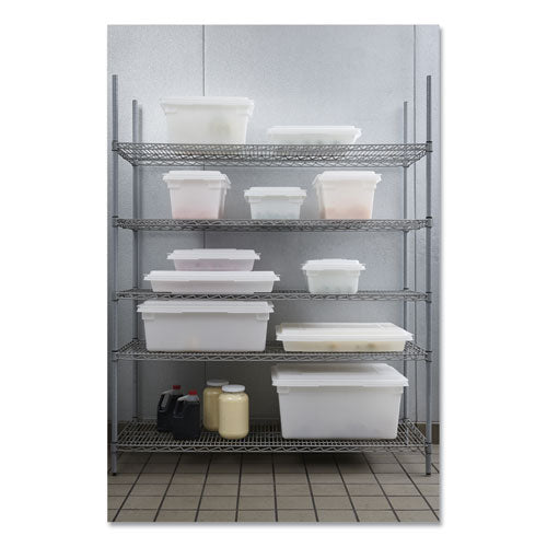 Food/tote Boxes, 2 Gal, 18 X 12 X 3.5, White, Plastic