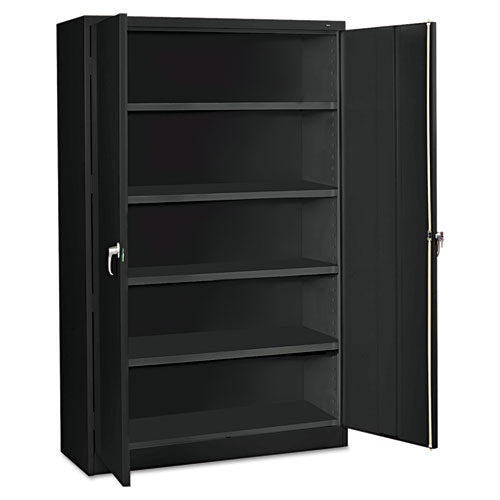 Assembled Jumbo Steel Storage Cabinet, 48w X 24d X 78h, Black
