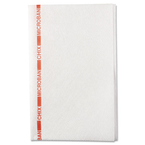 Food Service Towels, Cotton, 13 X 21, White/red, 150/carton