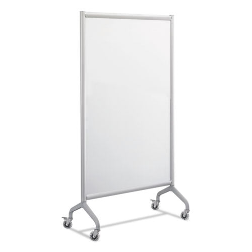 Rumba Full Panel Whiteboard Collaboration Screen, 36w X 16d X 54h, White/gray