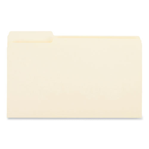 Top Tab File Folders, 1/3-cut Tabs: Left Position, Legal Size, 0.75" Expansion, Manila, 100/box