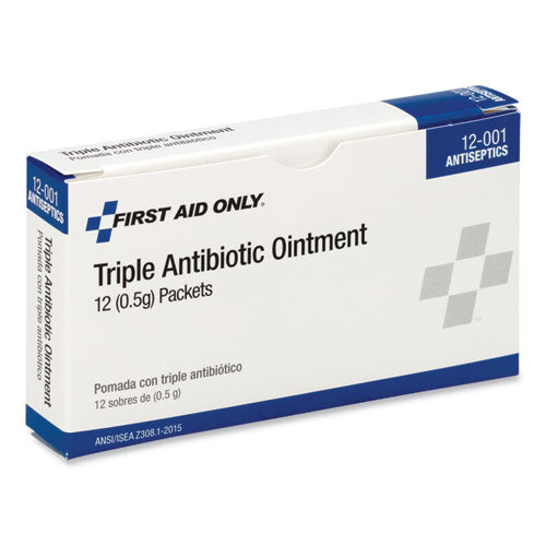 First Aid Kit Refill Triple Antibiotic Ointment, Packet, 12/box