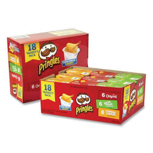 Potato Chips, Assorted, 0.67 Oz Tub, 18 Tubs/box, 2 Boxes/carton, Ships In 1-3 Business Days