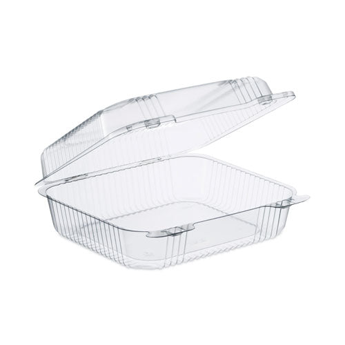 Staylock Clear Hinged Lid Containers, 7.8 X 8.3 X 3, Clear, Plastic, 125/bag, 2 Bags/carton